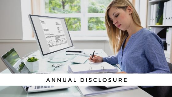 Annual Disclosure For a Homeowners Association